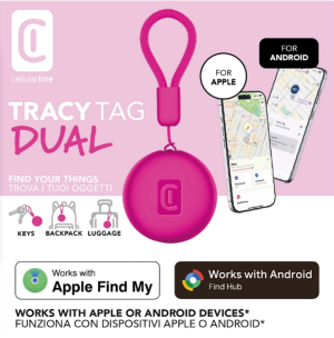 Cellularline Tracy Tag Dual Pink Cellularline Tracy Tag Dual Pink